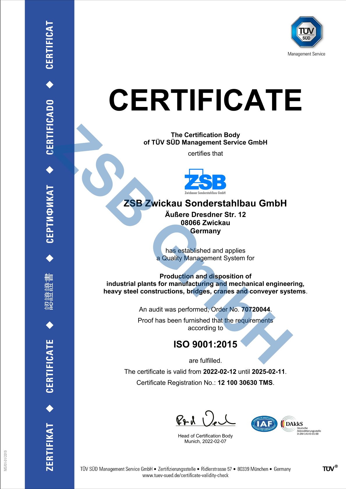 QMS DIN EN ISO 9001 2015 englisch